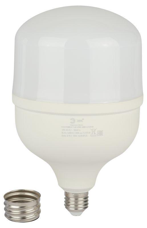 Лампа светодиодная высокомощная STD LED POWER T140-85W-4000-E27/E40 85Вт T140 колокол 4000К нейтр. бел. E27/E40 (переходник в компл.) 6800лм Эра Б0032087