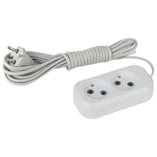 Удлинитель 2х3м без заземл. 6А IP20 UX-2-3m ШВВП 2х0.75 Эра Б0038558