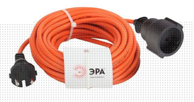 Удлинитель-шнур 1х10м без заземл. 6А IP20 UPx-1-2х0.75-10m ПВС 2х0.75 (бухта) Эра Б0043036