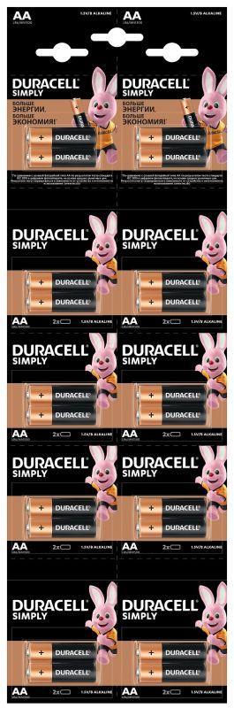 Элемент питания алкалиновый AA/LR6 LR6-2BL Basic 2х10 5010608 (блист.20шт) Duracell Б0051815