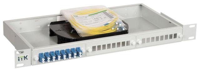 Кросс укомплектованный 1U LC (duplex) 24 порта (OS2) ITK FOBX24-1U-24LCUD09