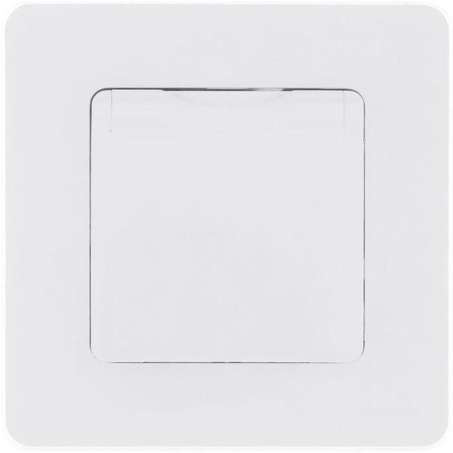 Розетка 1-м СП Inspiria 16А IP44 250В 2P+E защ. шторки с крышкой немецк. стандарт механизм бел. Leg 673740