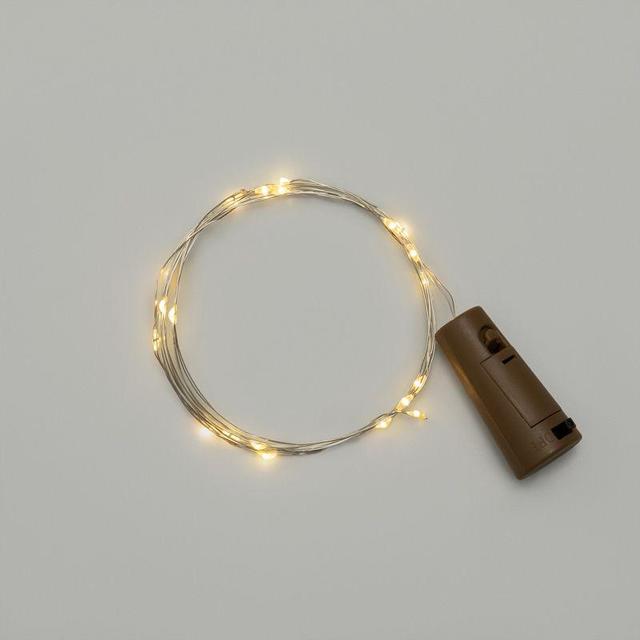 Гирлянда светодиодная "Роса" 2м 20LED тепл. бел. 0.1Вт IP20 с пробкой элементы питания 3хLR44 (в компл.) Neon-Night 302-026